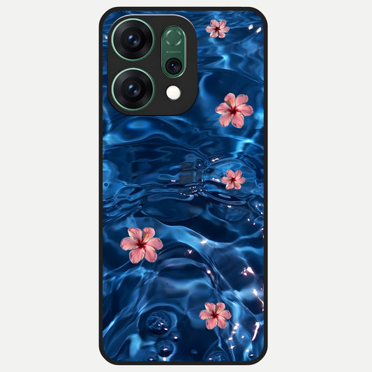  Bloom Thread Art Glass Case For Oppo Reno 14 back cover – full design glossy printed glass finish