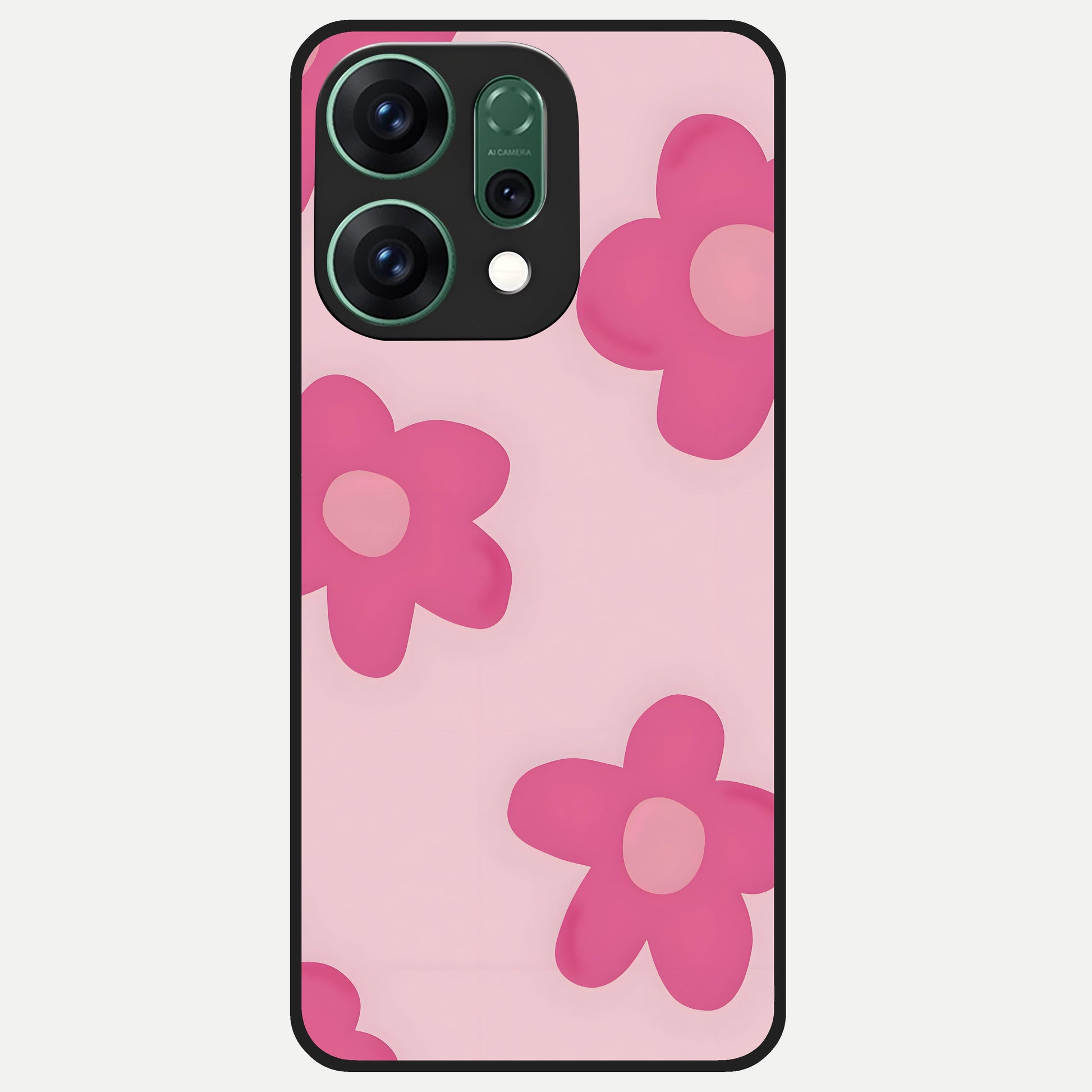  Candy Bloom Dreams Glass Case For Oppo Reno 14 back cover – full design glossy printed glass finish