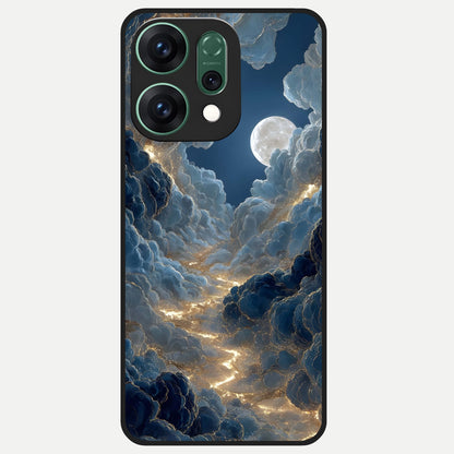  Celestial Cloud Road Glass Case For Oppo Reno 14 back cover – full design glossy printed glass finish