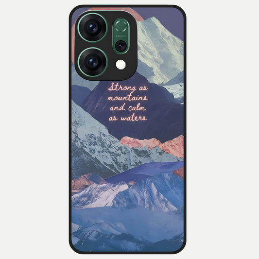 Celestial Mountain Calm Glass Case For Oppo Reno 14 back cover – full design glossy printed glass finish