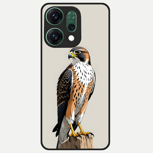  Clever Eagle Glass Case For Oppo Reno 14 back cover – full design glossy printed glass finish