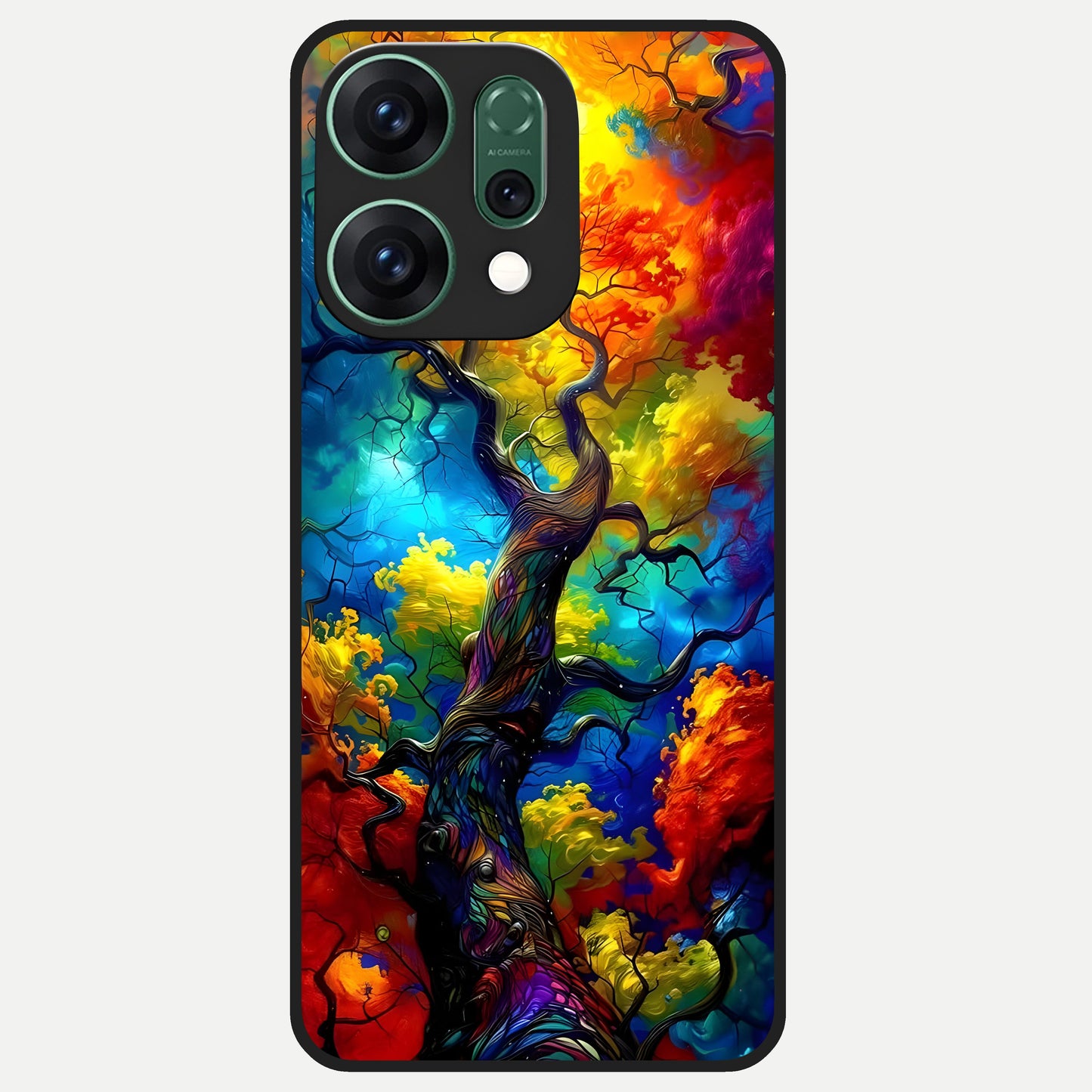  Colorful Soda Bottles Glass Case For Oppo Reno 14 back cover – full design glossy printed glass finish