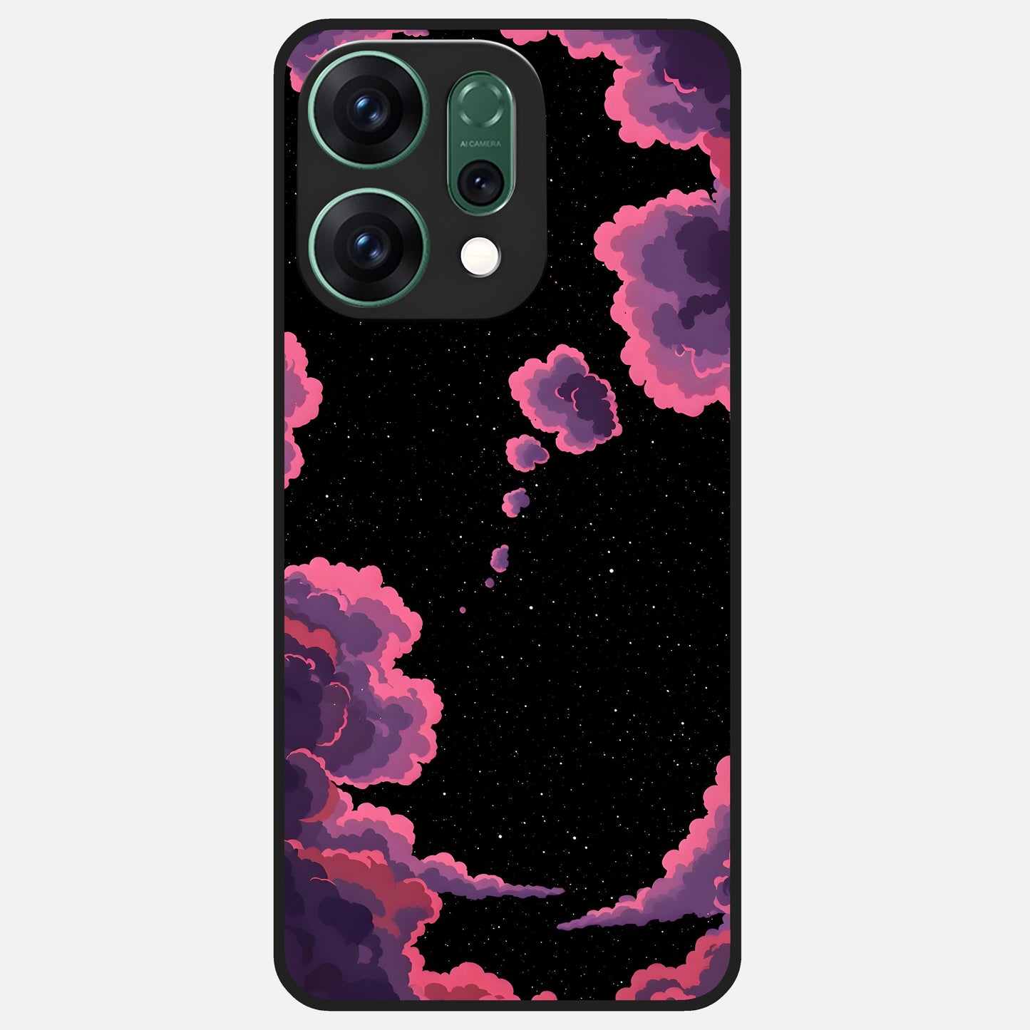  Cosmic Cloud Journey Glass Case For Oppo Reno 14 back cover – full design glossy printed glass finish