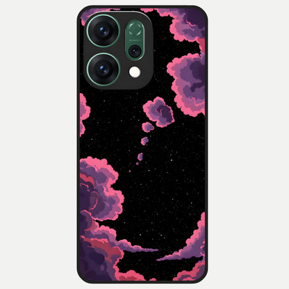  Cosmic Cloud Journey Glass Case For Oppo Reno 14 back cover – full design glossy printed glass finish