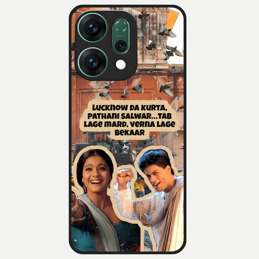  Desi Retro Vibes Glass Case For Oppo Reno 14 back cover – full design glossy printed glass finish