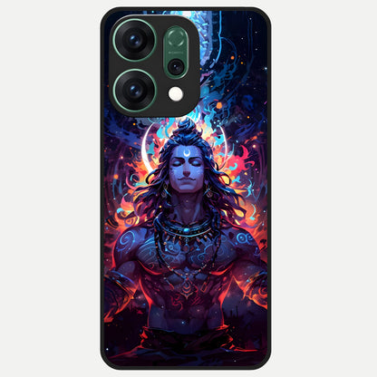  Divine Fire Shiv Glass Case For Oppo Reno 14 back cover – full design glossy printed glass finish