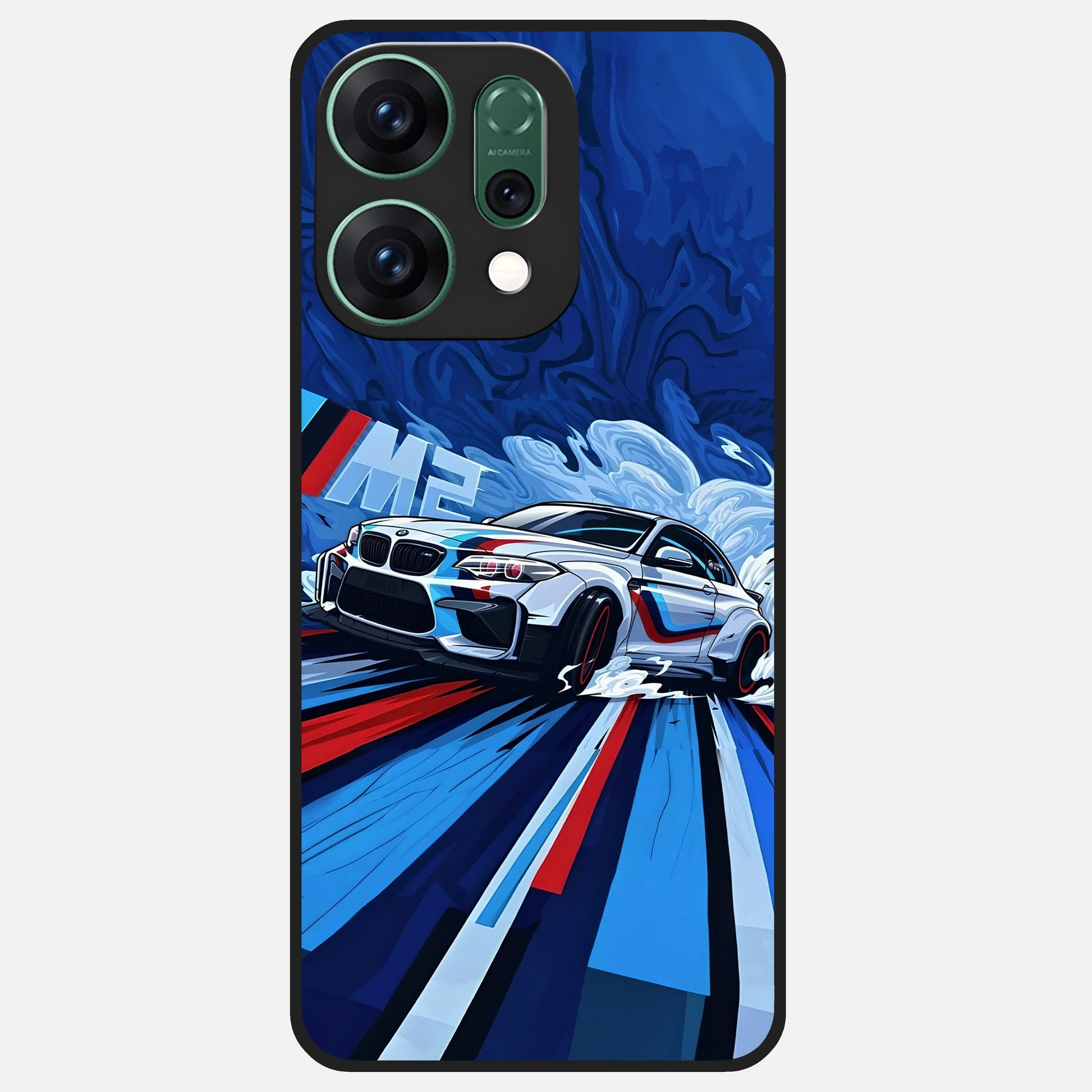  Drift Power Rush Glass Case For Oppo Reno 14 back cover – full design glossy printed glass finish