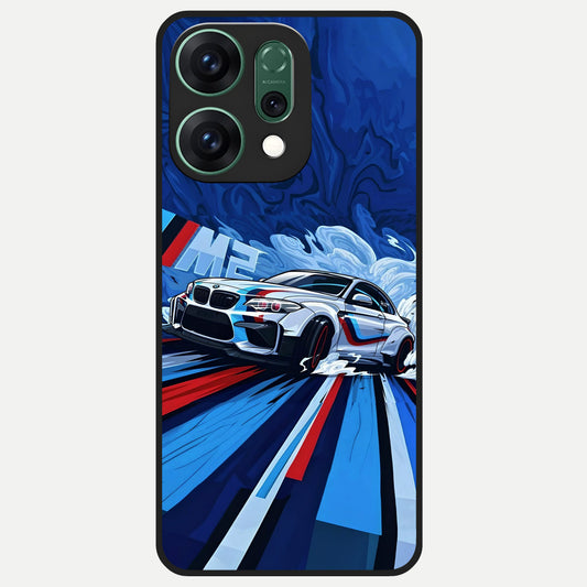  Drift Power Rush Glass Case For Oppo Reno 14 back cover – full design glossy printed glass finish