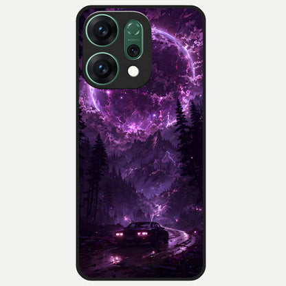  Eternal Cosmic Drive Glass Case For Oppo Reno 14 back cover – full design glossy printed glass finish