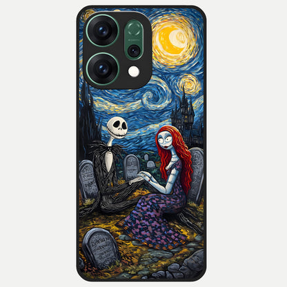  Eternal Night Love Glass Case For Oppo Reno 14 back cover – full design glossy printed glass finish