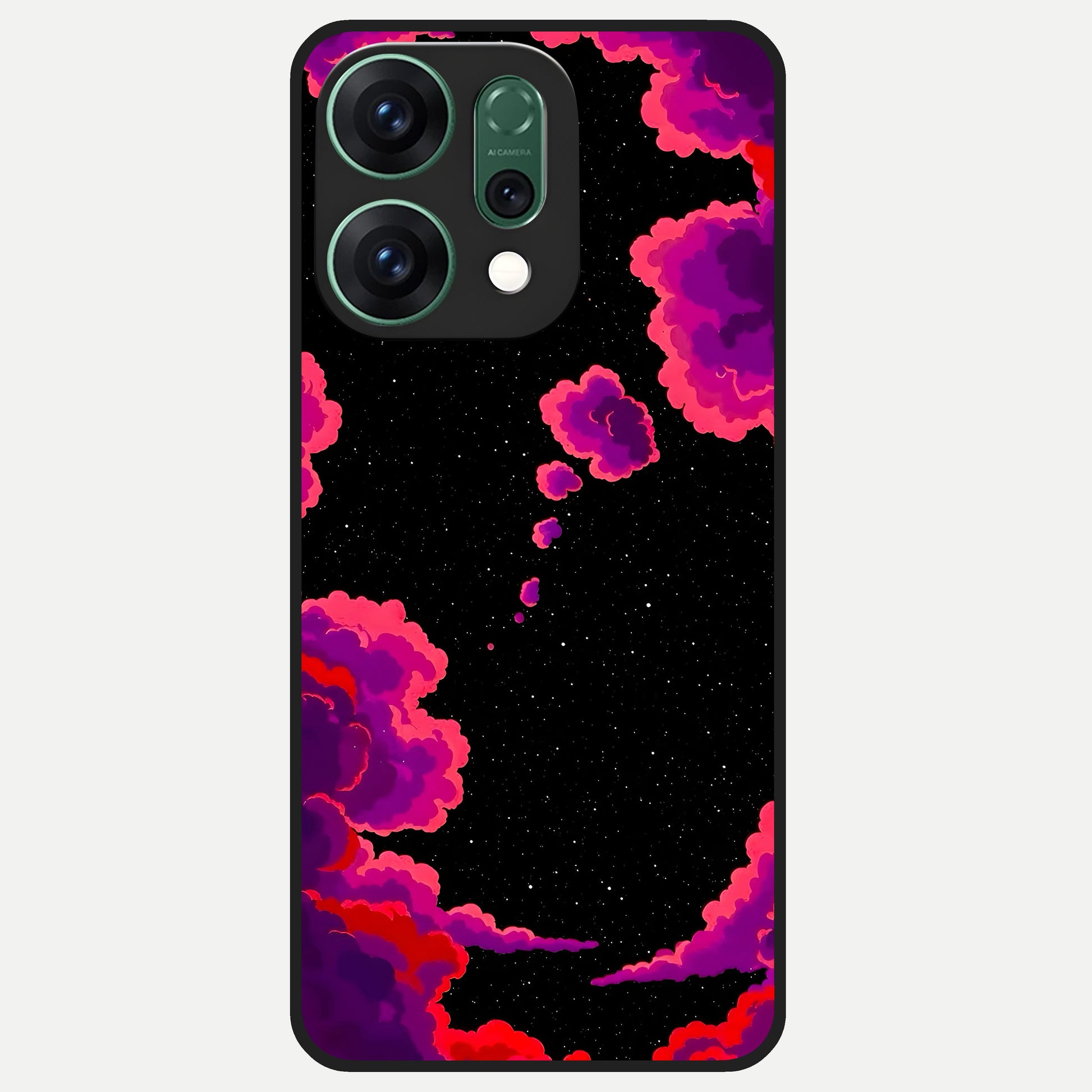  Galaxy Dream Frame Glass Case For Oppo Reno 14 back cover – full design glossy printed glass finish