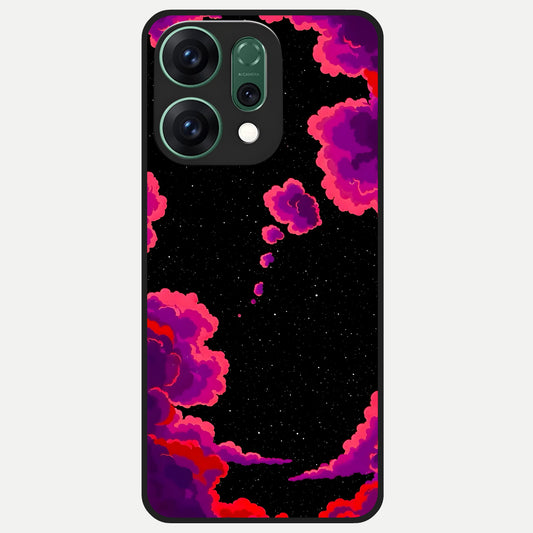  Galaxy Dream Frame Glass Case For Oppo Reno 14 back cover – full design glossy printed glass finish