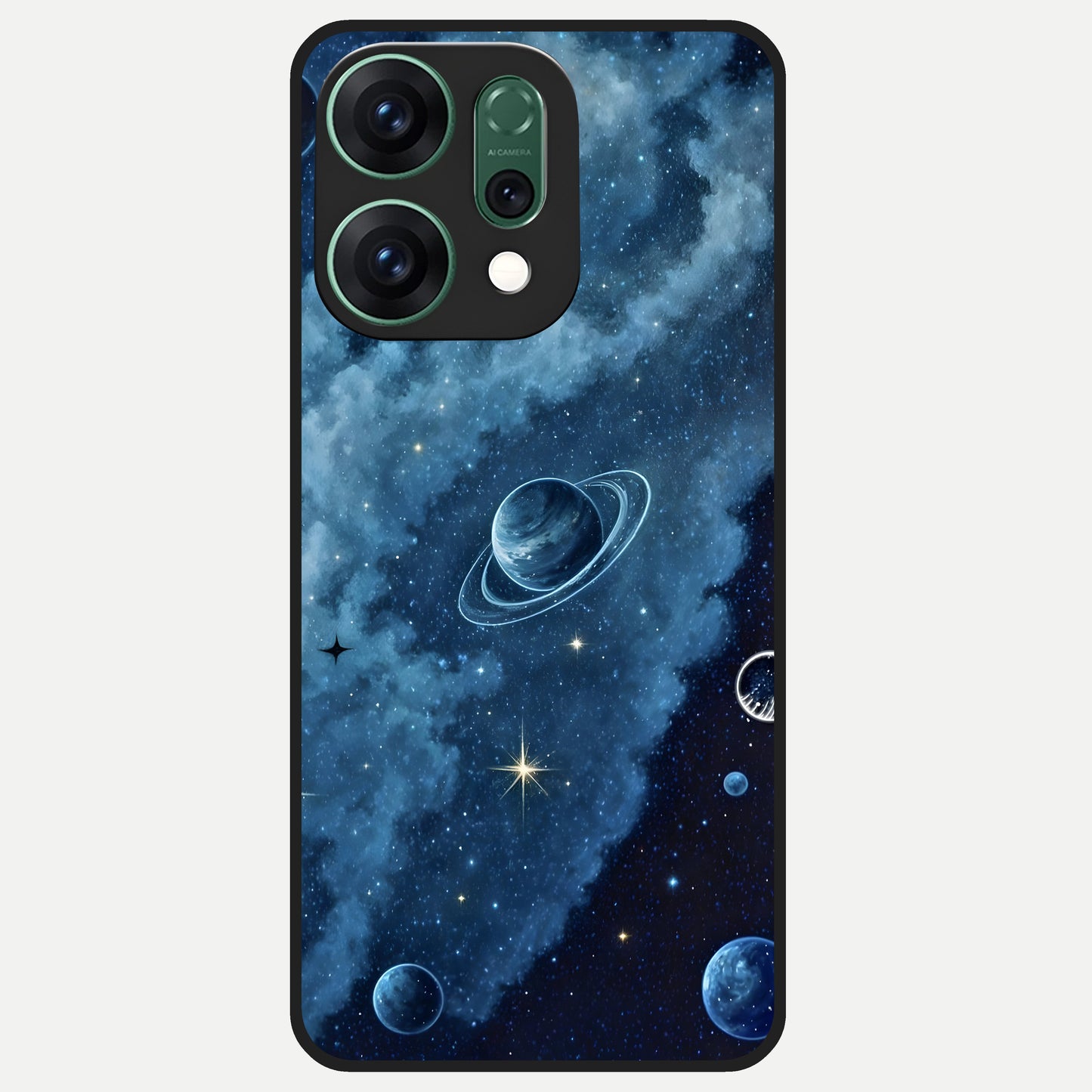  Galaxy Dream Space Glass Case For Oppo Reno 14 back cover – full design glossy printed glass finish
