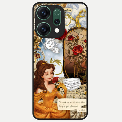 Golden Dream Belle Glass Case For Oppo Reno 14 back cover – full design glossy printed glass finish