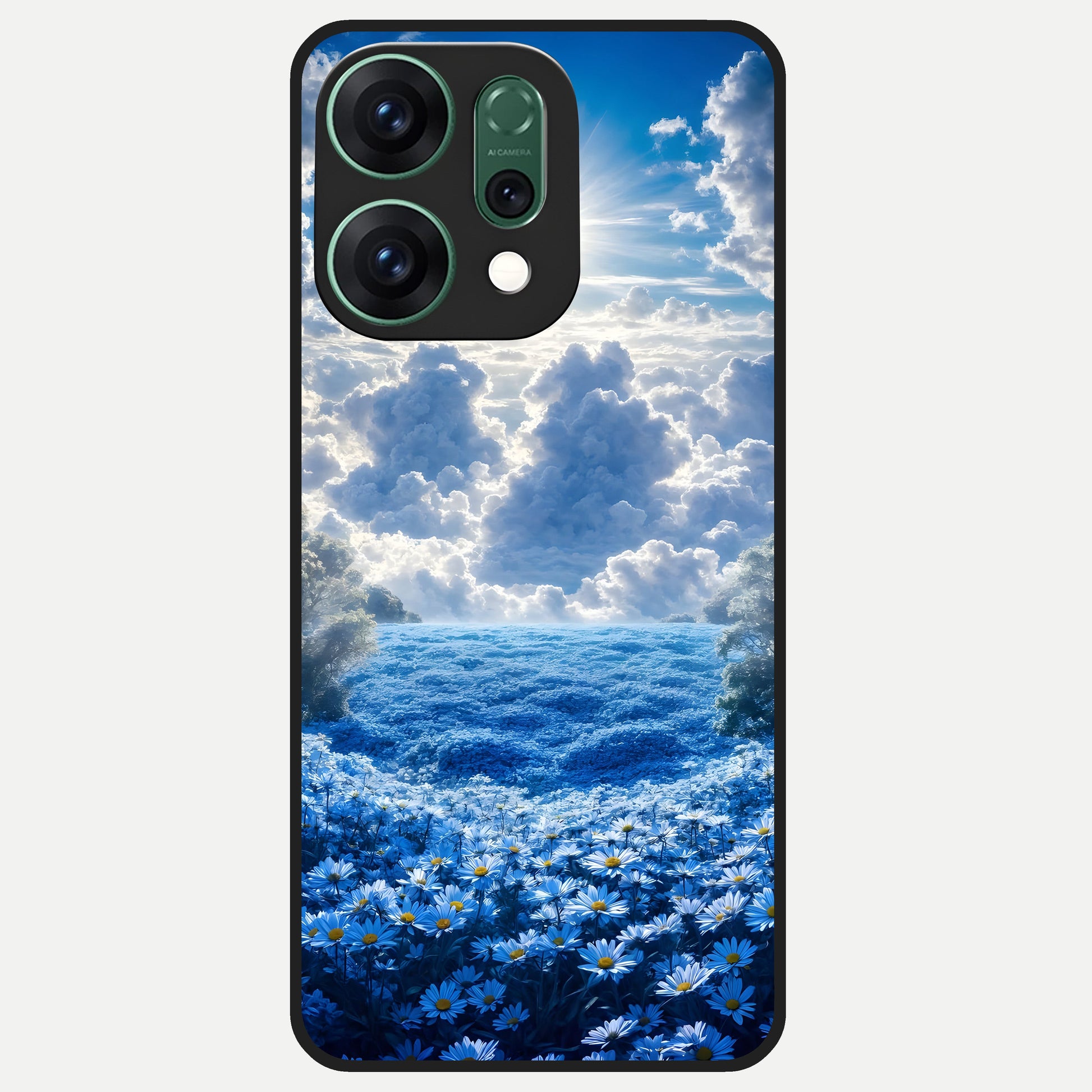  Heavenly Daisy Horizon Glass Case For Oppo Reno 14 back cover – full design glossy printed glass finish