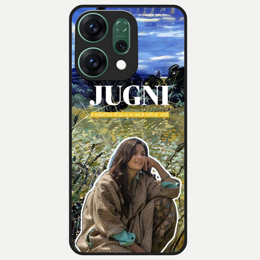  Jugni Soul Vibes Glass Case For Oppo Reno 14 back cover – full design glossy printed glass finish
