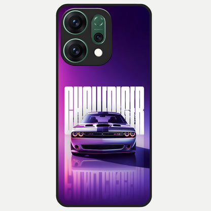  Midnight Muscle Ride Glass Case For Oppo Reno 14 back cover – full design glossy printed glass finish