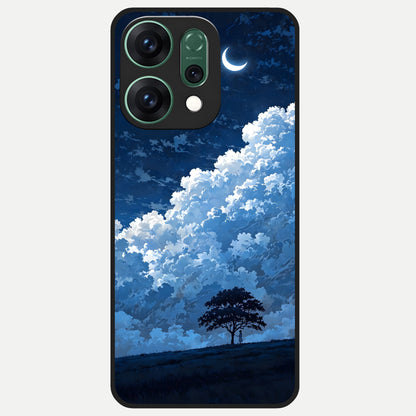  Midnight Sky Serenity Glass Case For Oppo Reno 14 back cover – full design glossy printed glass finish