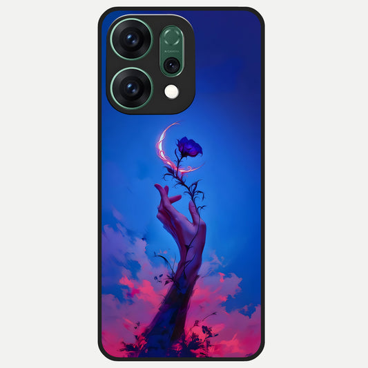  Mystic Hand Glass Case For Oppo Reno 14 back cover – full design glossy printed glass finish