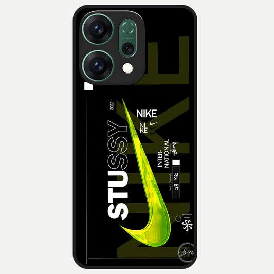  Neon Street Edition Glass Case For Oppo Reno 14 back cover – full design glossy printed glass finish