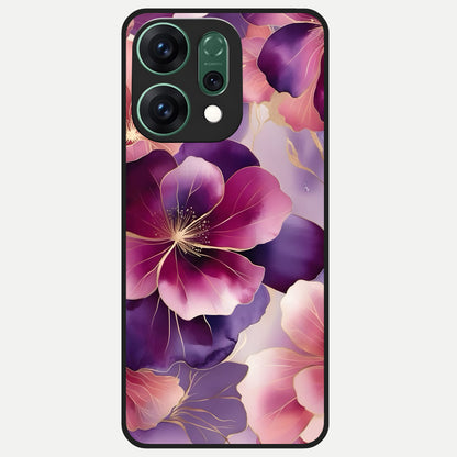  Pink Bouquet Florals Glass Case For Oppo Reno 14 back cover – full design glossy printed glass finish