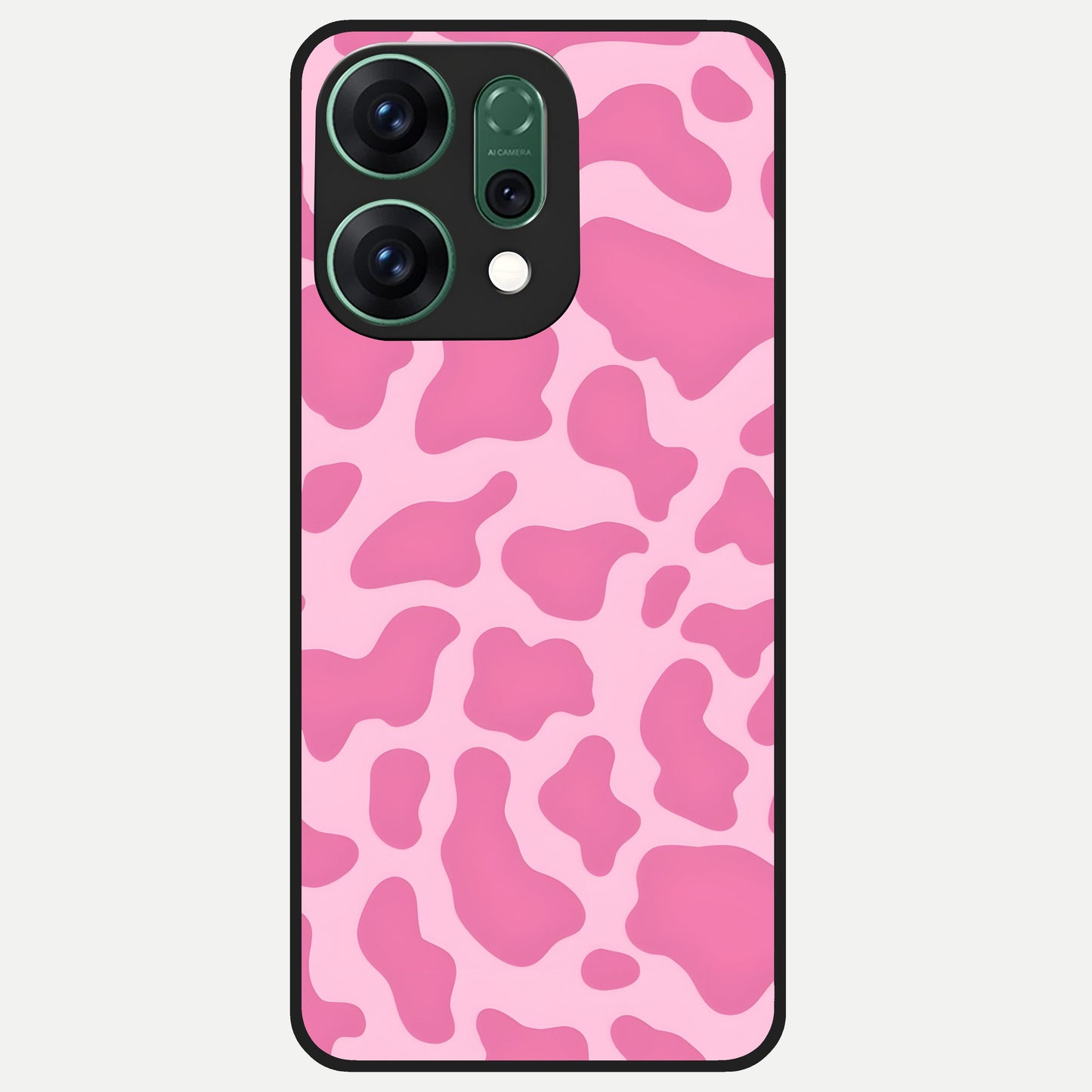  Pinkish Scenery Glass Case For Oppo Reno 14 back cover – full design glossy printed glass finish