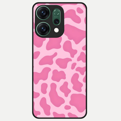  Pinkish Scenery Glass Case For Oppo Reno 14 back cover – full design glossy printed glass finish
