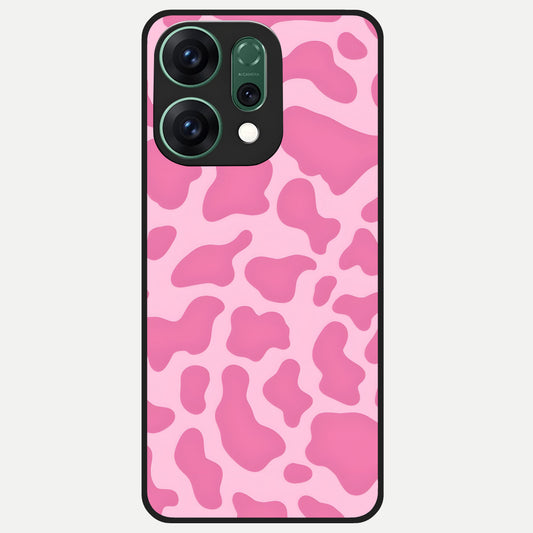  Pinkish Scenery Glass Case For Oppo Reno 14 back cover – full design glossy printed glass finish