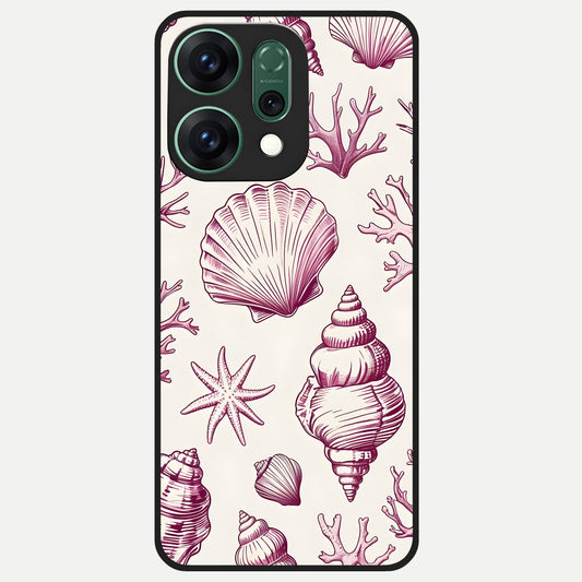  Pink Power Sparks Glass Case For Oppo Reno 14 back cover – full design glossy printed glass finish