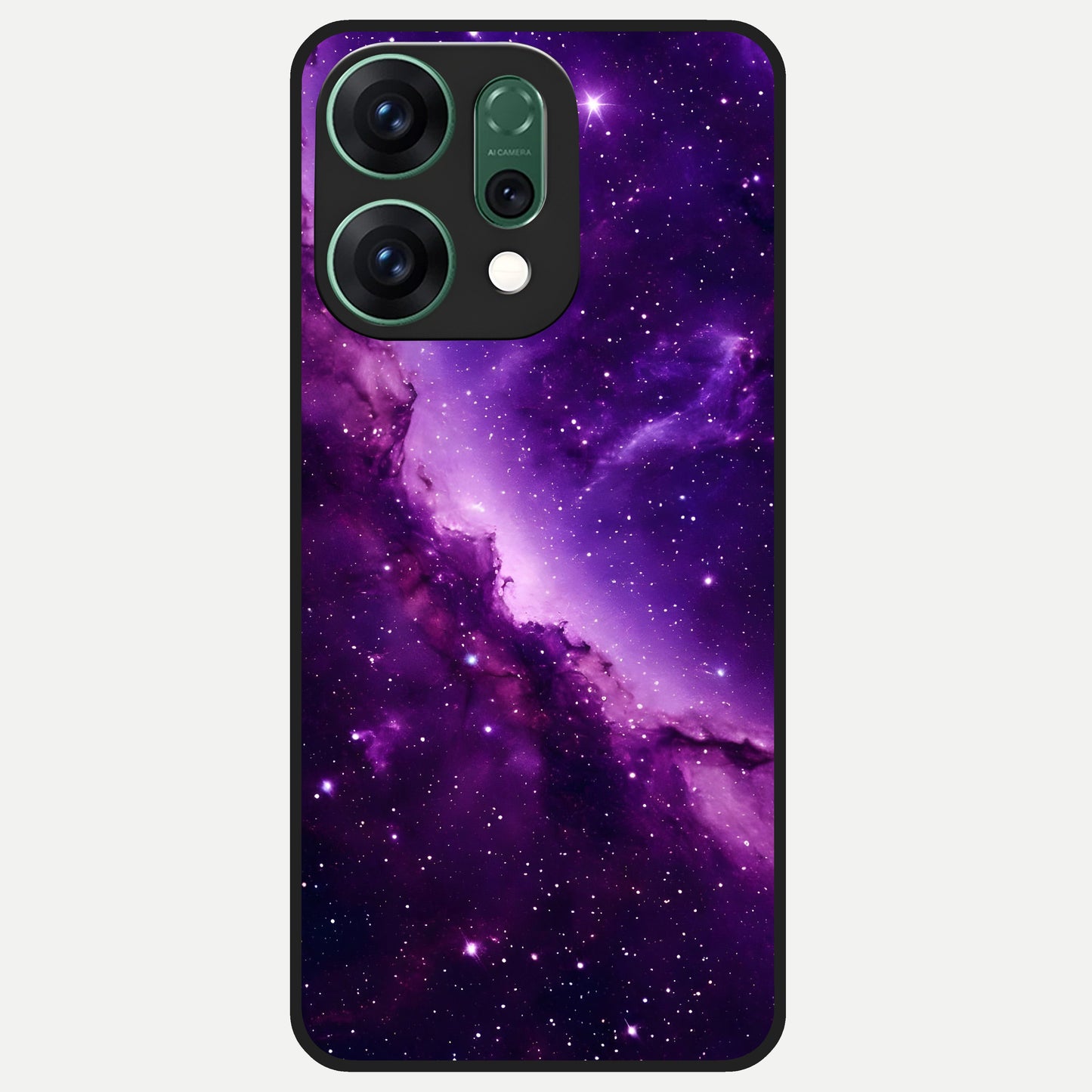  Purple Shade Sky Glass Case For Oppo Reno 14 back cover – full design glossy printed glass finish