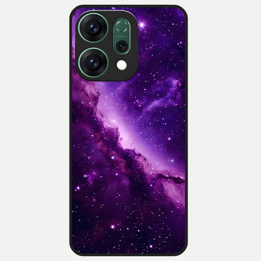  Purple Shade Sky Glass Case For Oppo Reno 14 back cover – full design glossy printed glass finish