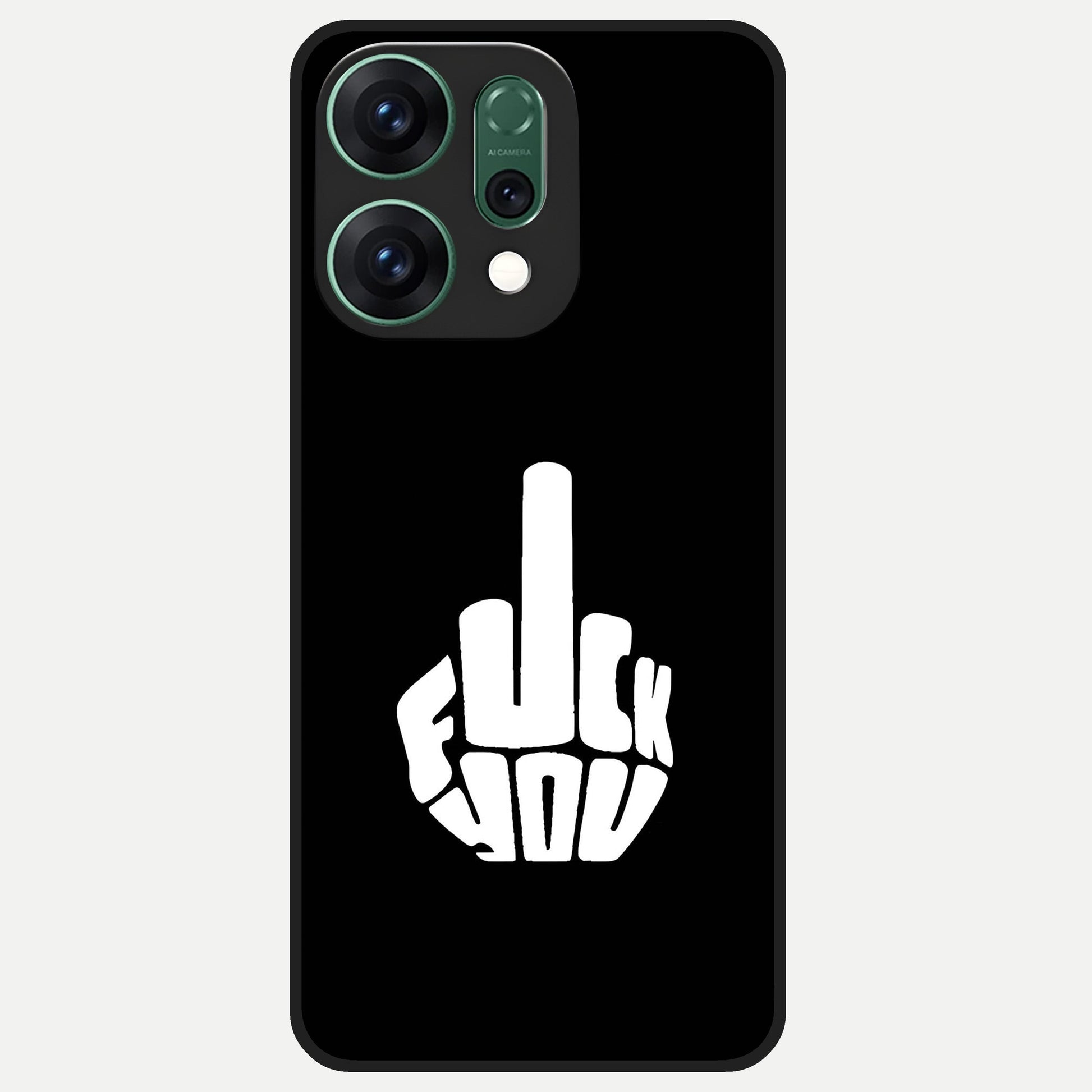 Rebel Mode On Glass Case For Oppo Reno 14 back cover – full design glossy printed glass finish