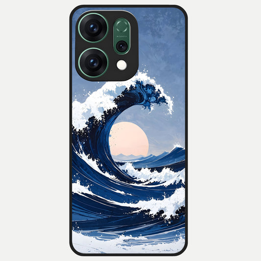 Rising Tide Power Glass Case For Oppo Reno 14 back cover – full design glossy printed glass finish