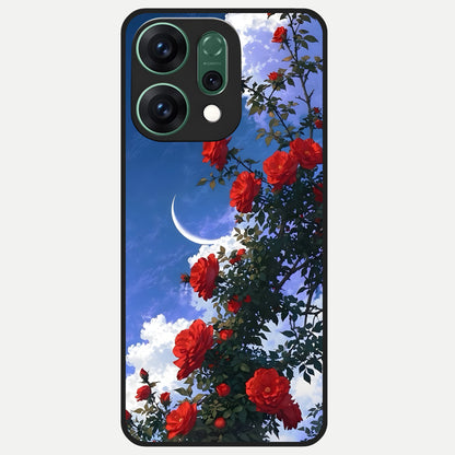  Rose Drift Flowers Glass Case For Oppo Reno 14 back cover – full design glossy printed glass finish