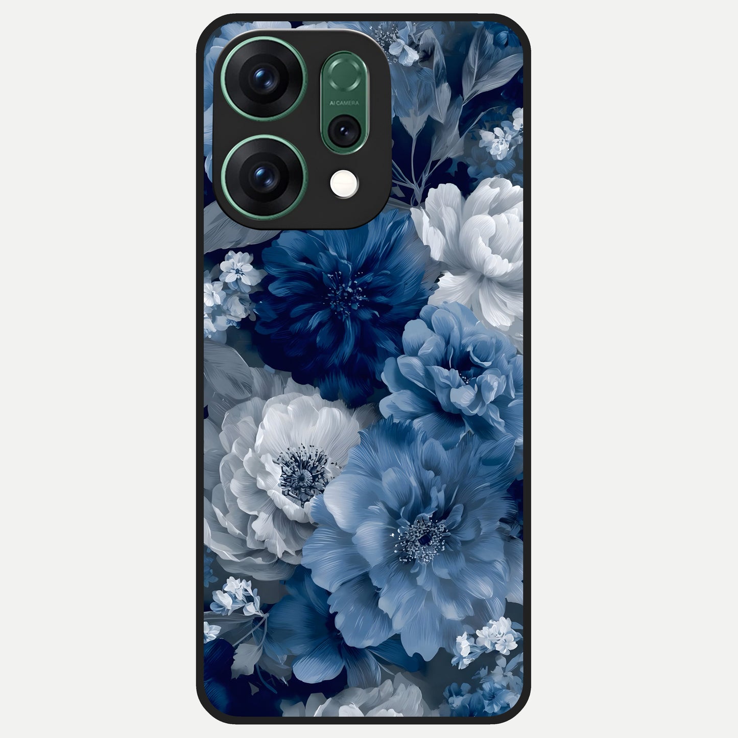  Royal Bloom Garden Glass Case For Oppo Reno 14 back cover – full design glossy printed glass finish