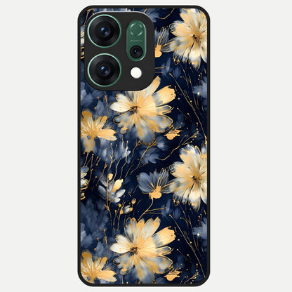  Royal Petal Dream Glass Case For Oppo Reno 14 back cover – full design glossy printed glass finish