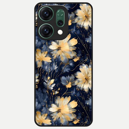  Royal Petal Dream Glass Case For Oppo Reno 14 back cover – full design glossy printed glass finish