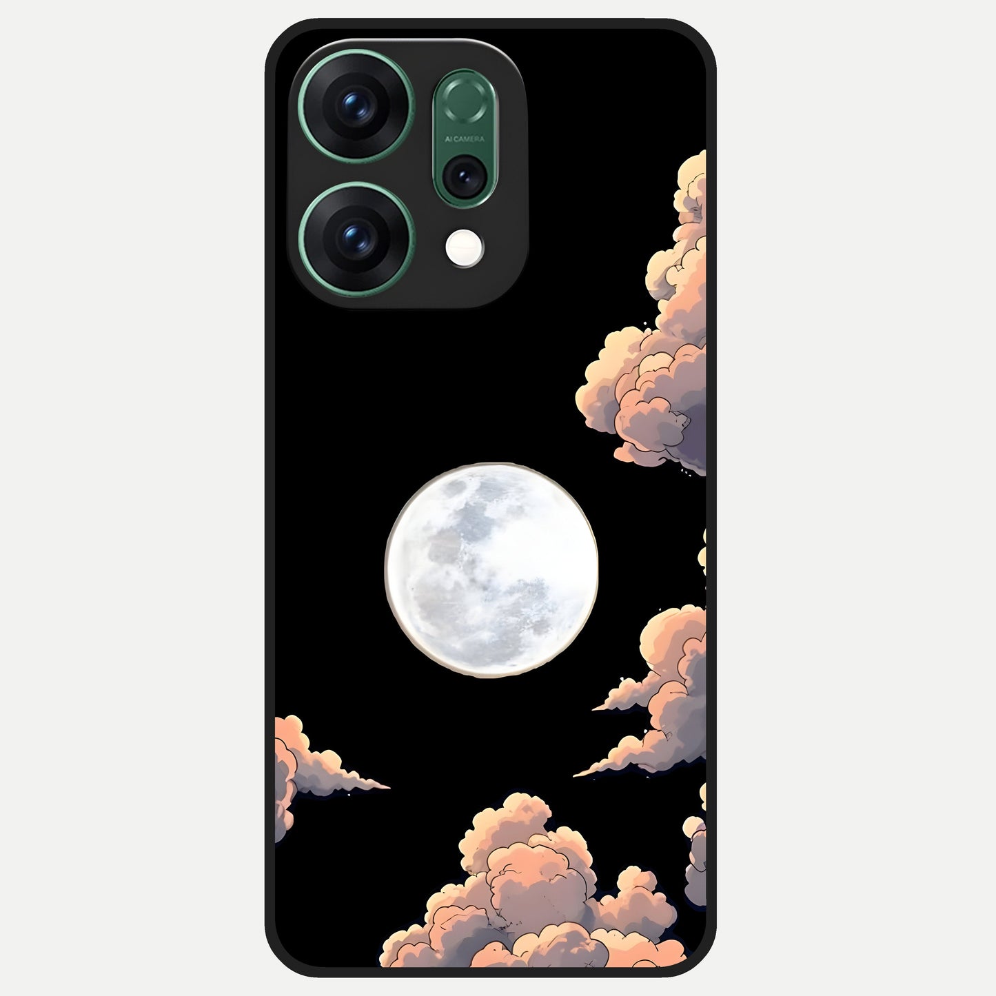  Shade Cloud Moon Glass Case For Oppo Reno 14 back cover – full design glossy printed glass finish