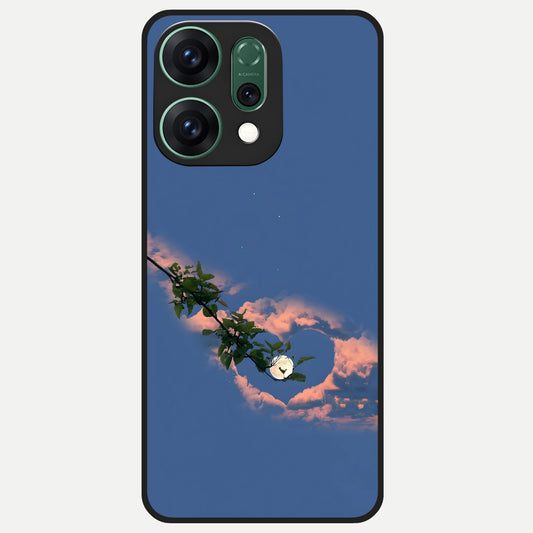  Sky Under Tree Glass Case For Oppo Reno 14 back cover – full design glossy printed glass finish