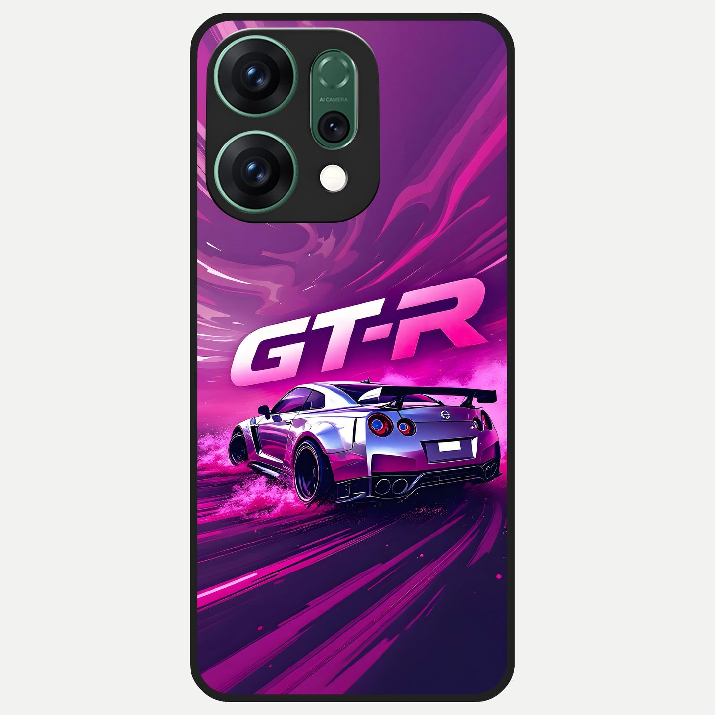  Speed Drift Legend Glass Case For Oppo Reno 14 back cover – full design glossy printed glass finish