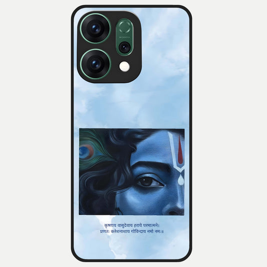  Spiritual Krishna Glass Case For Oppo Reno 14 back cover – full design glossy printed glass finish