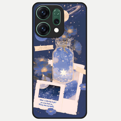  Starlit Cosmic Jar Glass Case For Oppo Reno 14 back cover – full design glossy printed glass finish