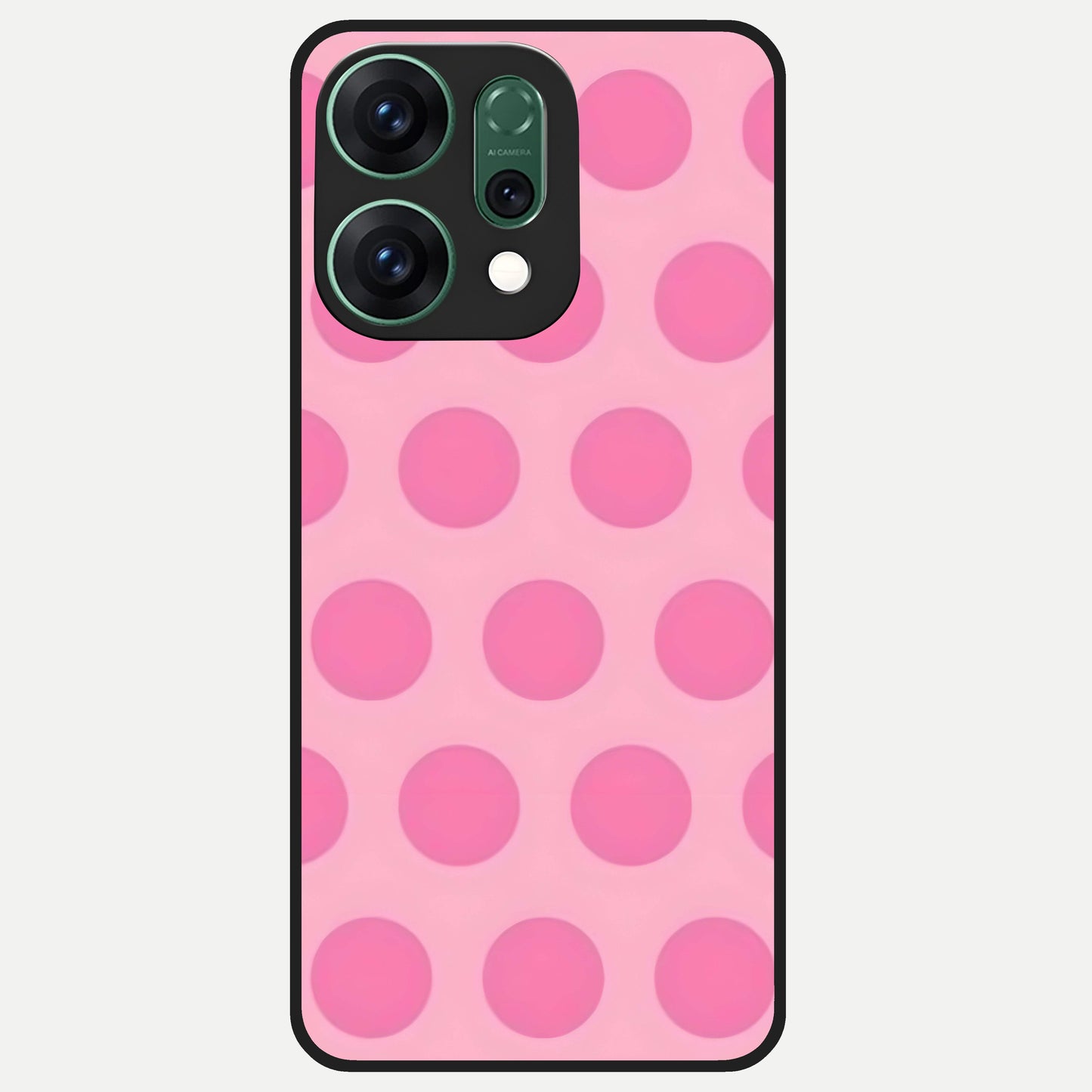  Sweet Dot Dreams Glass Case For Oppo Reno 14 back cover – full design glossy printed glass finish