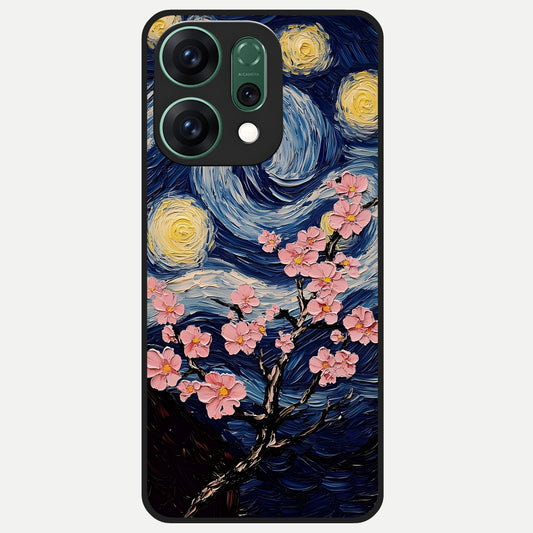  Van Gogh Scenery Glass Case For Oppo Reno 14 back cover – full design glossy printed glass finish