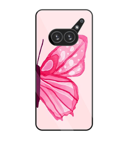 Pink ButterFly Art glass Case For Nothing Phone 2A