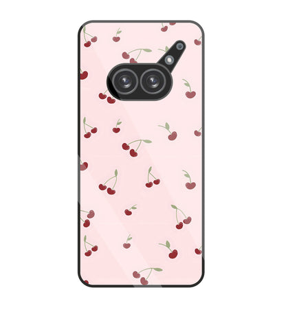 Pink Cherry glass Case For Nothing Phone 2A