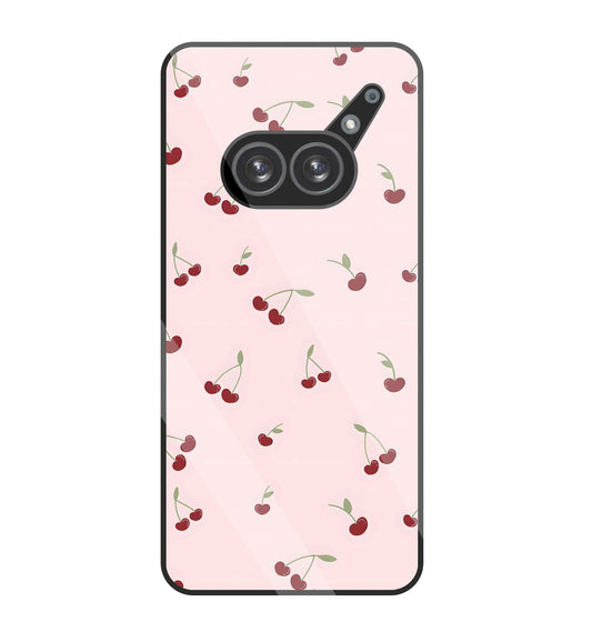 Pink Cherry glass Case For Nothing Phone 2A