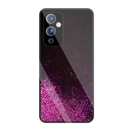 Pink Glitters Glass Case For OnePlus 9
