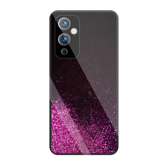 Pink Glitters Glass Case For OnePlus 9