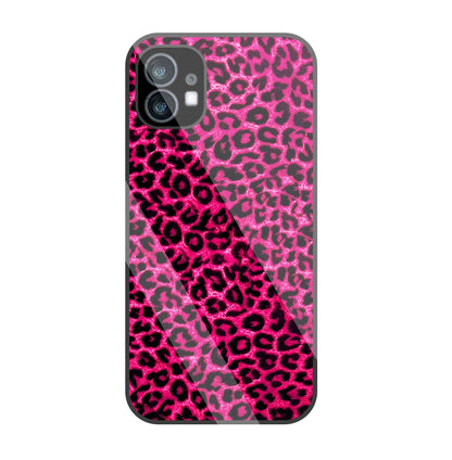 Pink Leopard  glass Case For Nothing Phone 1